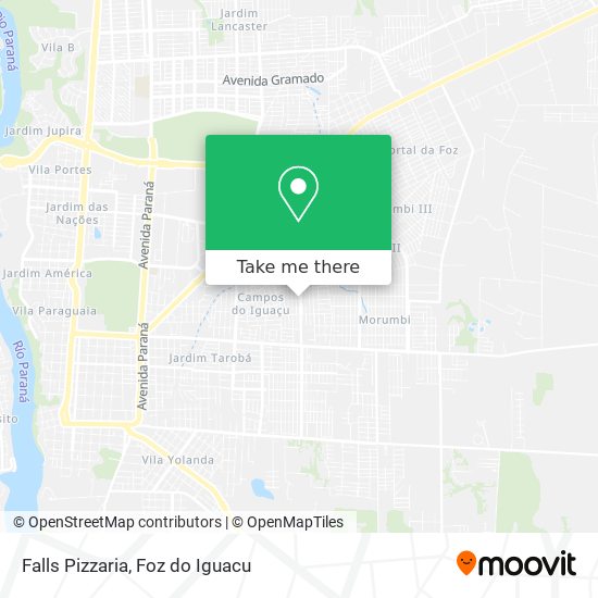 Mapa Falls Pizzaria