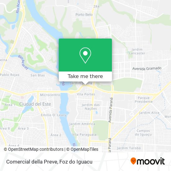 Comercial della Preve map