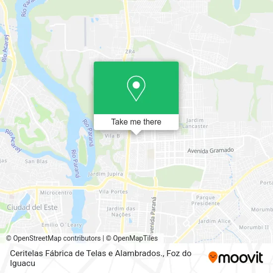Ceritelas Fábrica de Telas e Alambrados. map