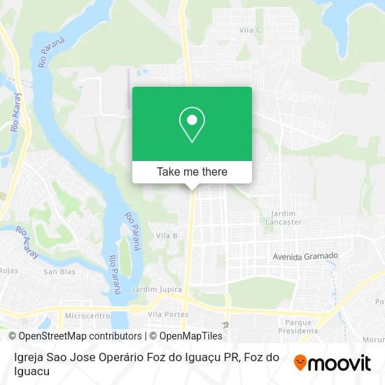 Igreja Sao Jose Operário Foz do Iguaçu PR map
