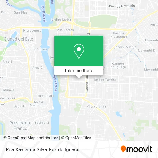 Rua Xavier da Silva map