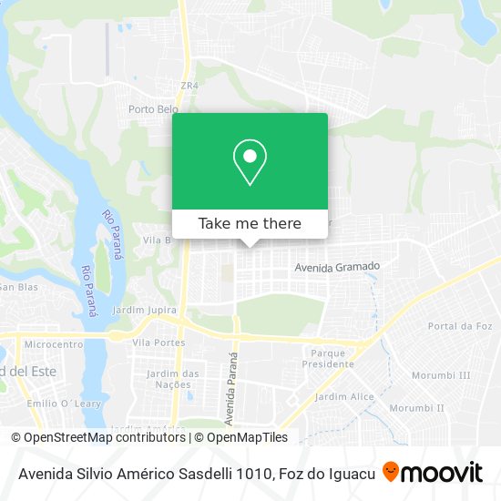 Mapa Avenida Silvio Américo Sasdelli 1010