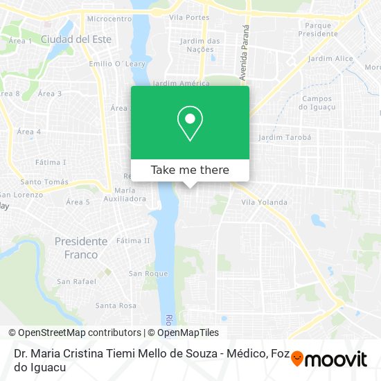 Dr. Maria Cristina Tiemi Mello de Souza - Médico map