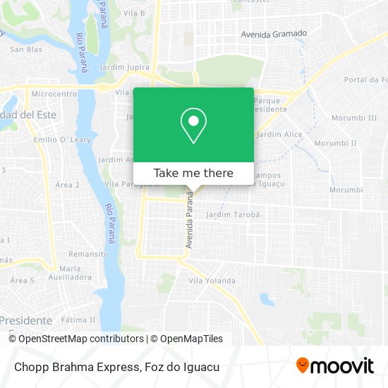 Mapa Chopp Brahma Express