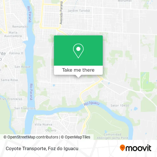Coyote Transporte map