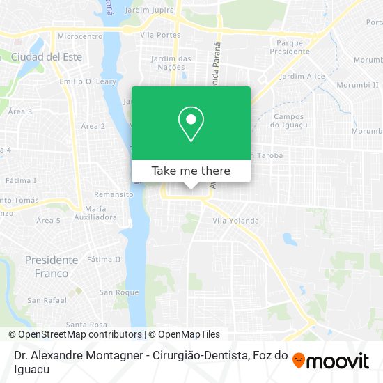 Mapa Dr. Alexandre Montagner - Cirurgião-Dentista