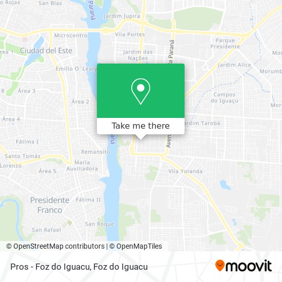 Pros - Foz do Iguacu map