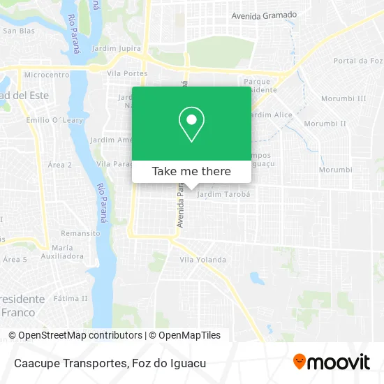 Caacupe Transportes map