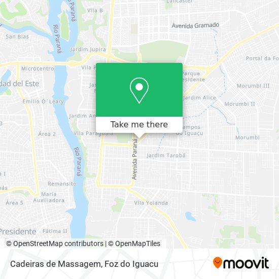 Cadeiras de Massagem map