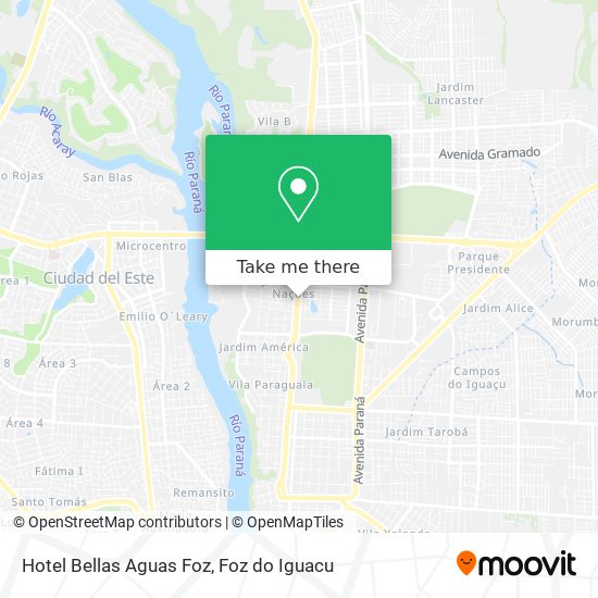 Hotel Bellas Aguas Foz map