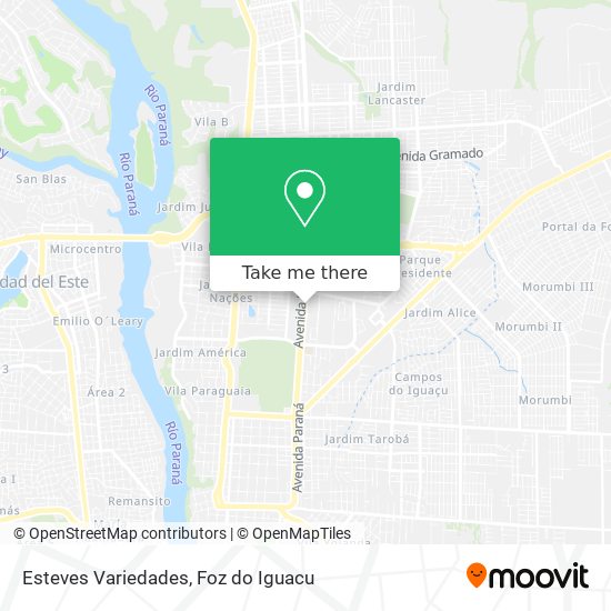 Esteves Variedades map