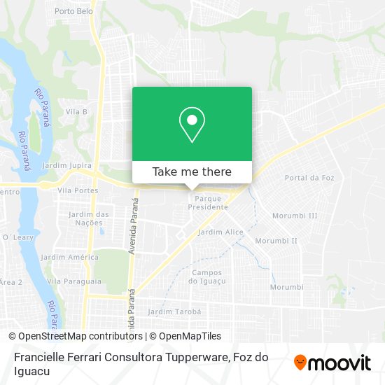 Francielle Ferrari Consultora Tupperware map