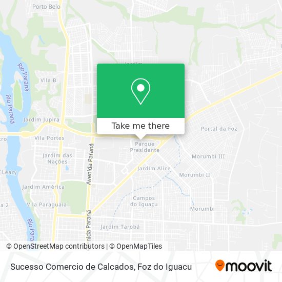 Sucesso Comercio de Calcados map