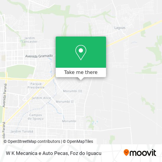 Mapa W K Mecanica e Auto Pecas