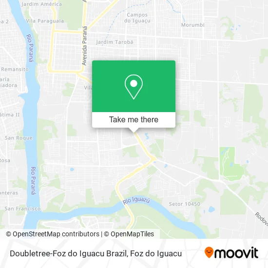 Doubletree-Foz do Iguacu Brazil map