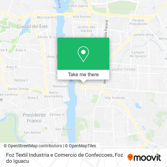 Foz Textil Industria e Comercio de Confeccoes map