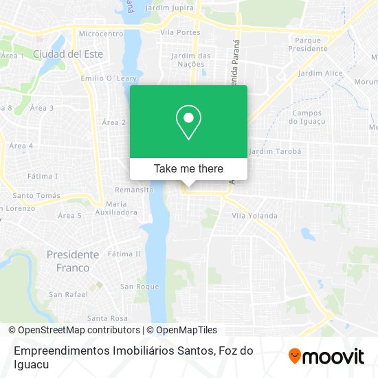 Mapa Empreendimentos Imobiliários Santos