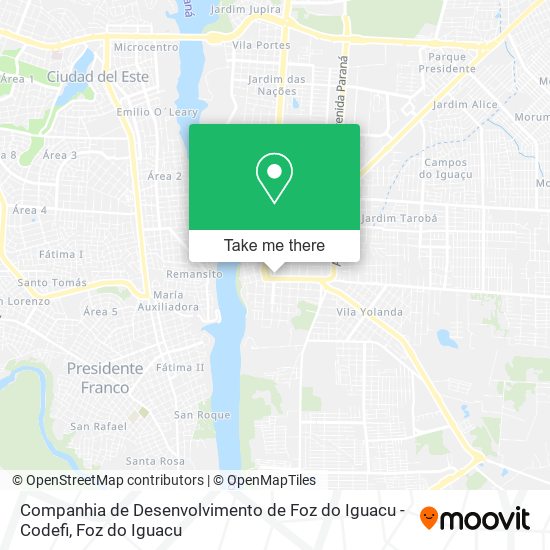 Mapa Companhia de Desenvolvimento de Foz do Iguacu - Codefi