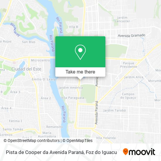 Mapa Pista de Cooper da Avenida Paraná