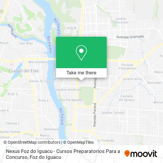 Mapa Nexus Foz do Iguacu - Cursos Preparatorios Para a Concurso