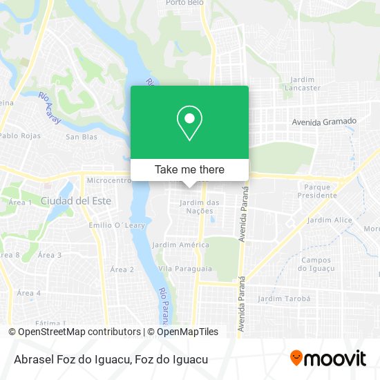 Abrasel Foz do Iguacu map