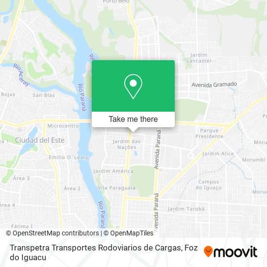 Transpetra Transportes Rodoviarios de Cargas map