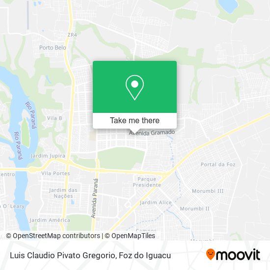 Luis Claudio Pivato Gregorio map