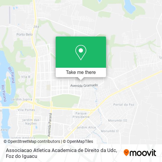 Mapa Associacao Atletica Academica de Direito da Udc