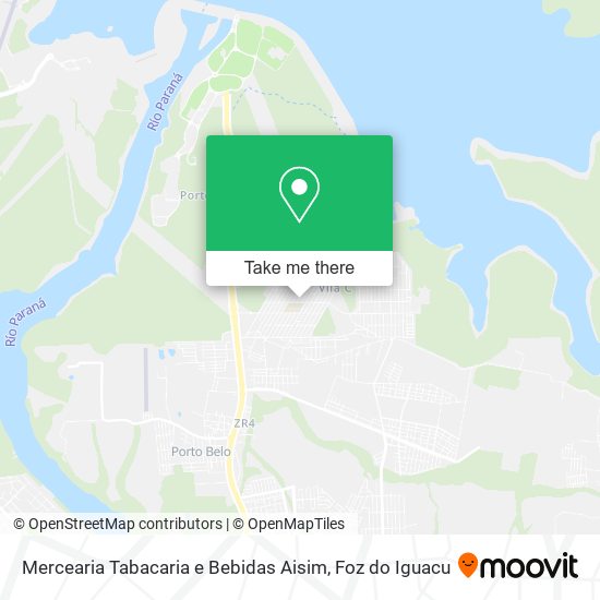 Mapa Mercearia Tabacaria e Bebidas Aisim