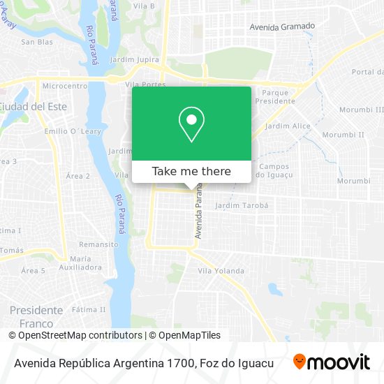 Avenida República Argentina 1700 map