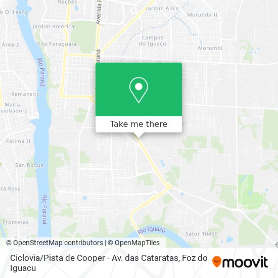 Ciclovia / Pista de Cooper - Av. das Cataratas map