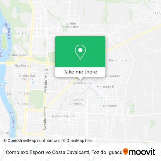 Mapa Complexo Esportivo Costa Cavalcanti