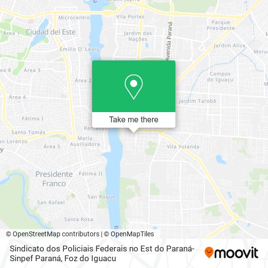 Sindicato dos Policiais Federais no Est do Paraná-Sinpef Paraná map