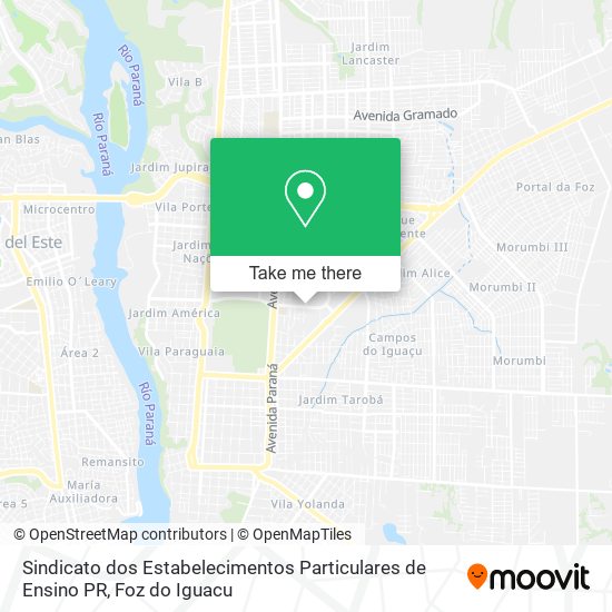 Sindicato dos Estabelecimentos Particulares de Ensino PR map