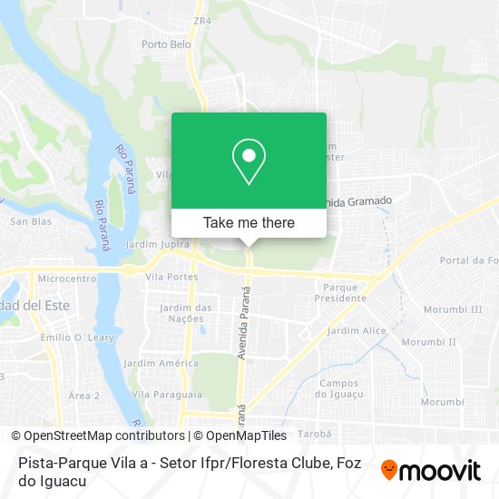 Mapa Pista-Parque Vila a - Setor Ifpr / Floresta Clube