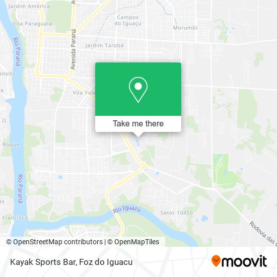 Kayak Sports Bar map