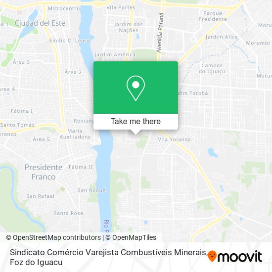 Sindicato Comércio Varejista Combustíveis Minerais map