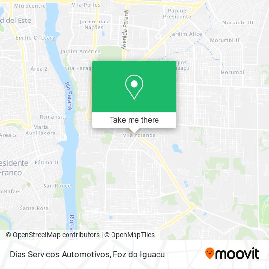 Mapa Dias Servicos Automotivos