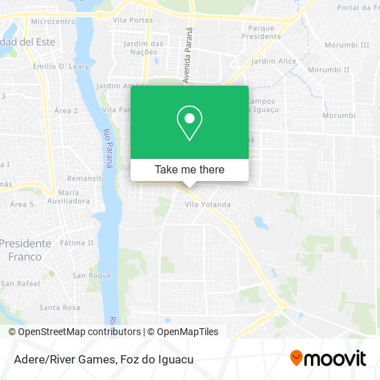 Adere/River Games map
