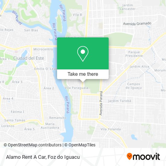 Alamo Rent A Car map