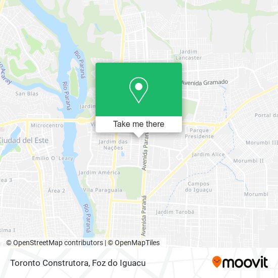 Toronto Construtora map