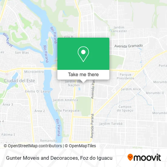 Gunter Moveis and Decoracoes map