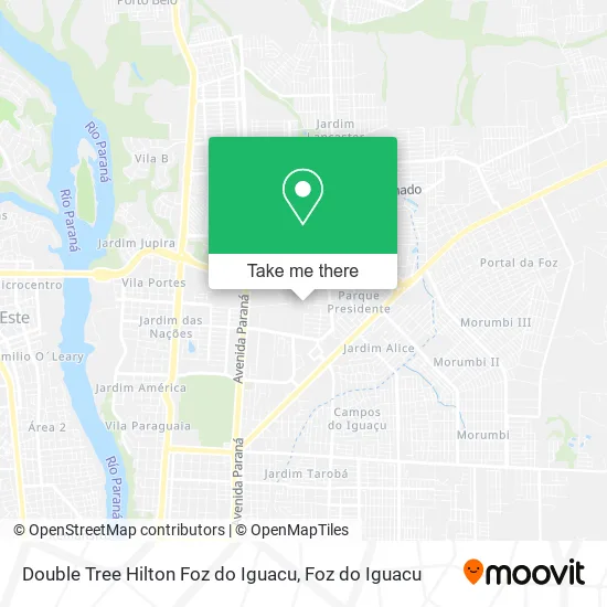 Double Tree Hilton Foz do Iguacu map