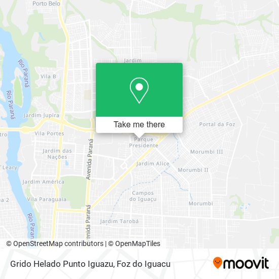 Grido Helado Punto Iguazu map