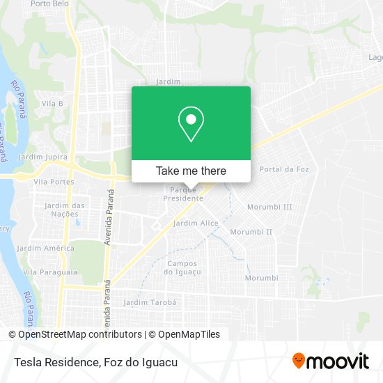 Tesla Residence map