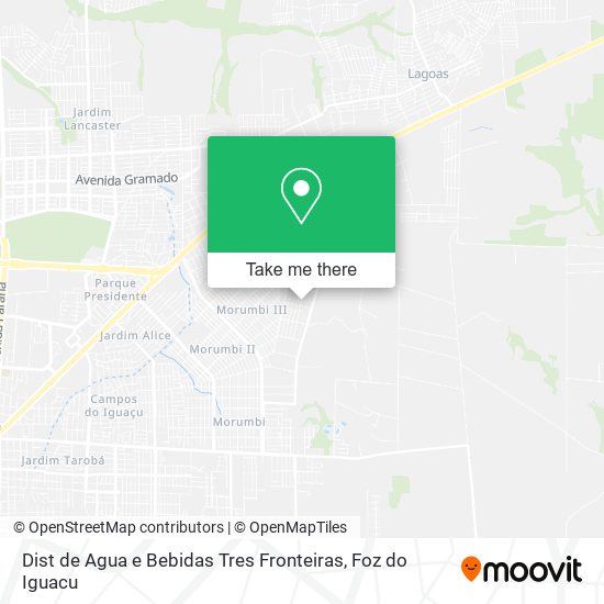Dist de Agua e Bebidas Tres Fronteiras map