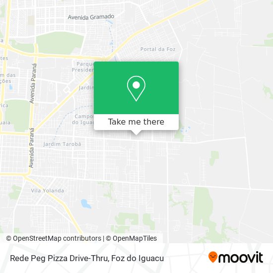 Mapa Rede Peg Pizza Drive-Thru