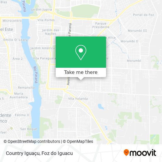 Country Iguaçu map