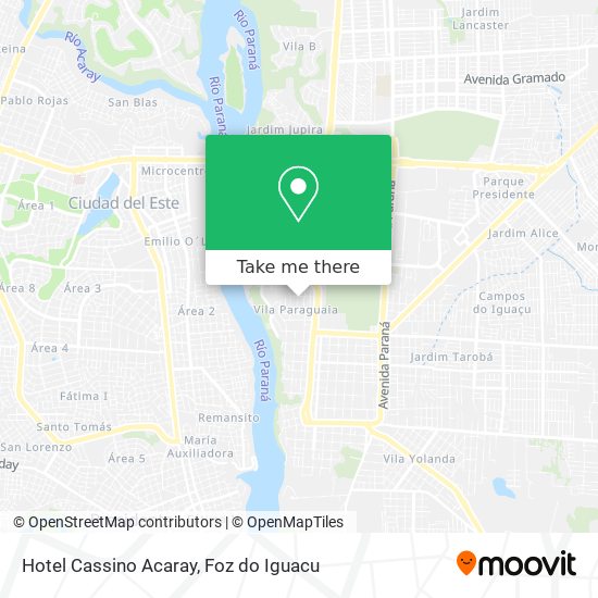 Hotel Cassino Acaray map