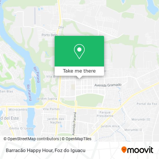 Barracão Happy Hour map